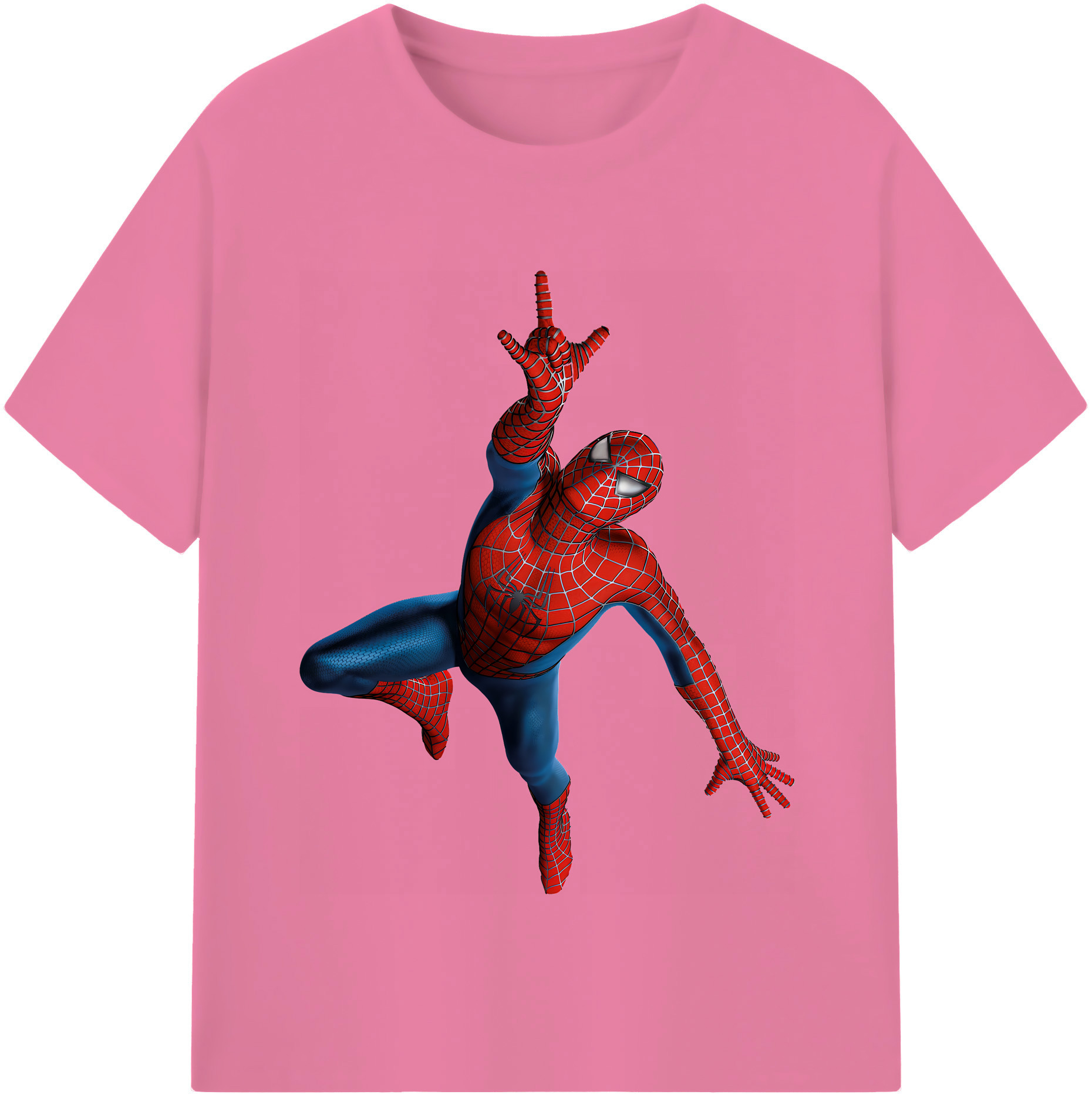 （画像用） Spider Man スパイダーマン 綿100％半袖Tシャツ（フロントプリント）